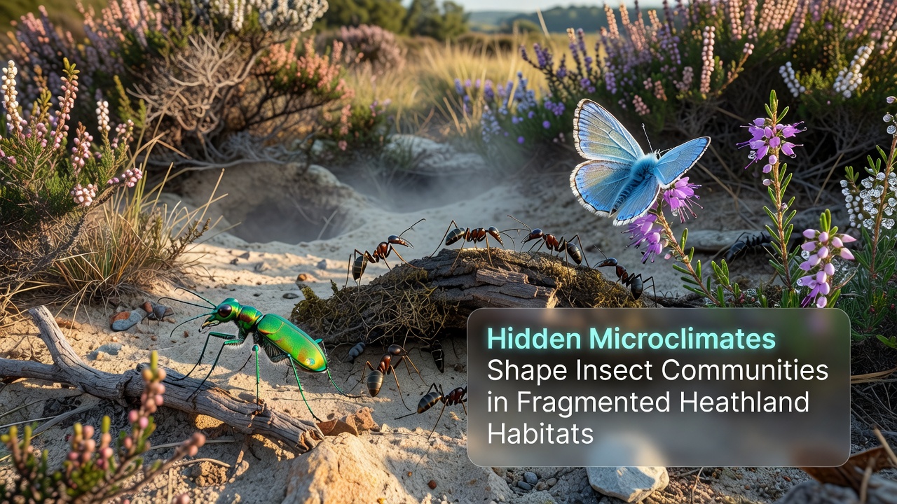 Hidden Microclimates Drive Insect Community Dynamics in Fragmented Heathland Areas