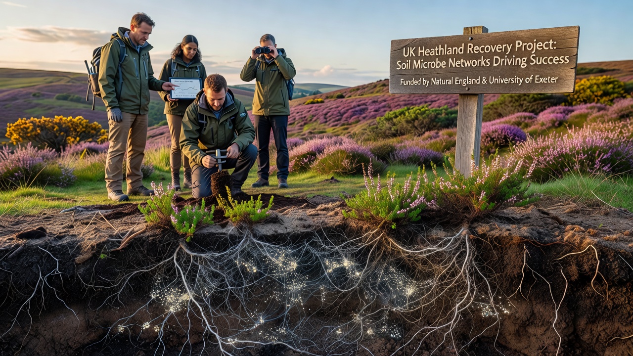 Underground Microbial Networks Supporting Heathland Restoration Across UK Regions